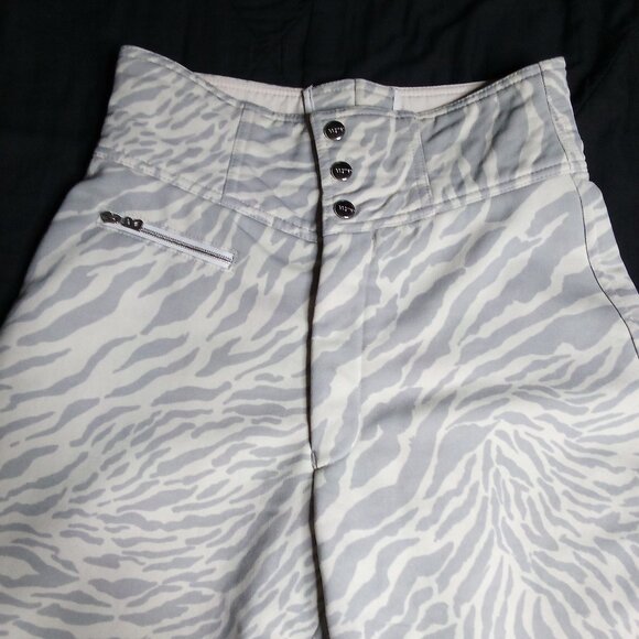 Vintage Bogner Leopard Cat Polyester High Waist Pants Ski Snow - Picture 1 of 9